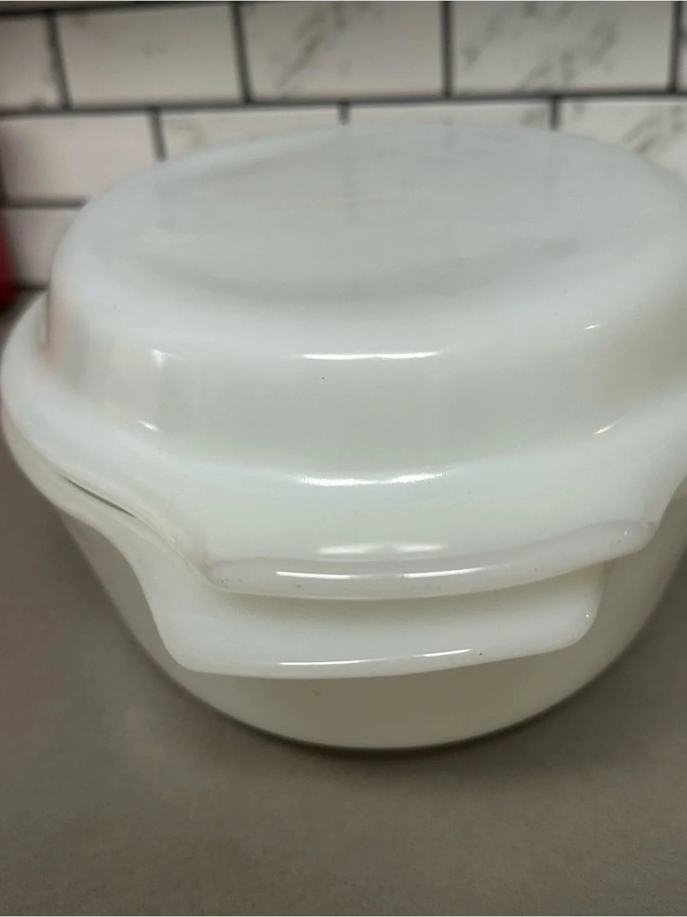 Vintage Anchor Hocking fire king Summerfield pattern casserole  dish with lid